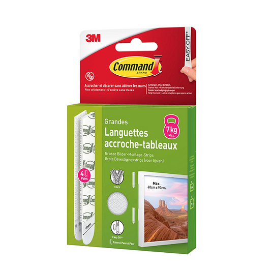 3m 1075971 - command fotolijststrips l wit 4 paar | 12 stuks