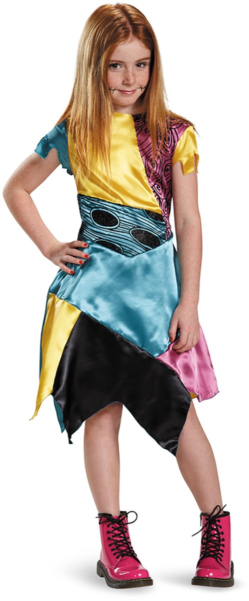 Disguise disney - nightmare before christmas, sally dress classic, maat l (10-12 jaar), meisje