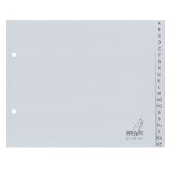 Tabbladen kangaro pp 120g m2 18x21 22,5cm grijs 20-delig a-z 2-gaats bedrukt