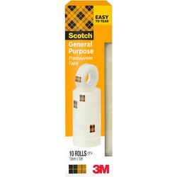 Plakband scotch 508 15mm x 10m 10 rollen transparant