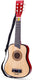 Woet ® houten speelgoedgitaar met draagriem - bruin naturel - speelgoedinstrument - mijn eerste gitaar inclusief muziekboekje - speelgitaar voor kinderen - vanaf 3 jaar