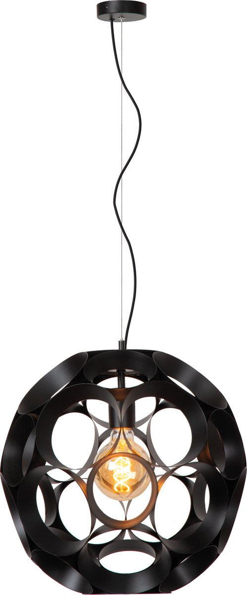 Lucide hannelore - hanglamp - ø 40 cm - 1xe27 - zwart