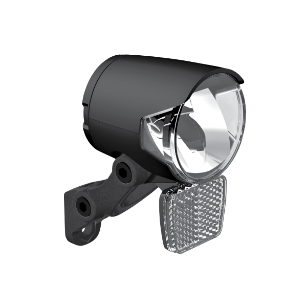 Load image into Gallery viewer, Koplamp Herrmans H-Black MR4 dynamo - aan uit functie - met houder - 100 120 lumen
