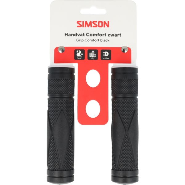 Load image into Gallery viewer, Simson handvatset comfort zwart

