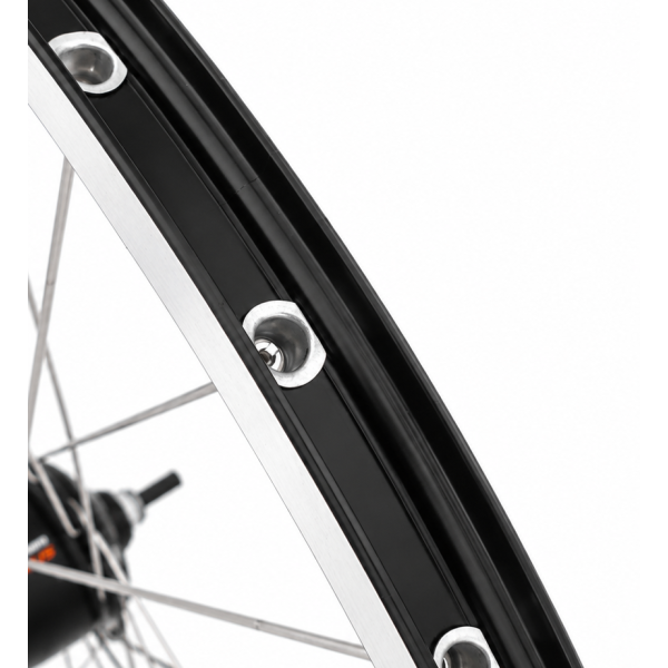 Load image into Gallery viewer, Shimano achterwiel 28 aluminium zac 2000 velg zwart zilver - sg-c6001-8r nexus 8 naaf en rvs spaken
