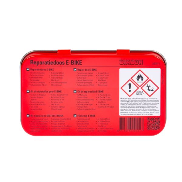 Load image into Gallery viewer, reparatiedoos E-bike aluminium rood wit 14-delig
