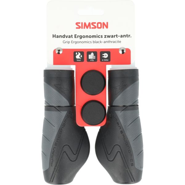 Afbeelding laden in galerijviewer, Simson handvatten ergonomics zwart-antraciet
