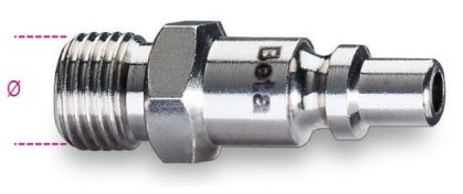 Beta 1916i plug-in nipple cylindrical for pump nipple compressor 1/4"