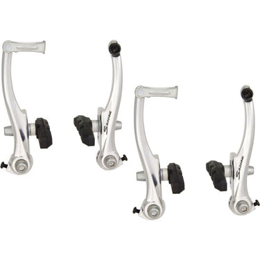 Saccon v-brake set voor en achter aluminium - zilver