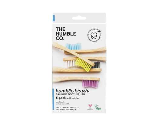 The humble co. tandenborstels bamboe - soft - 5 stuks