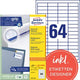 Multifunctionele etiketten avery wit 12800 stuks