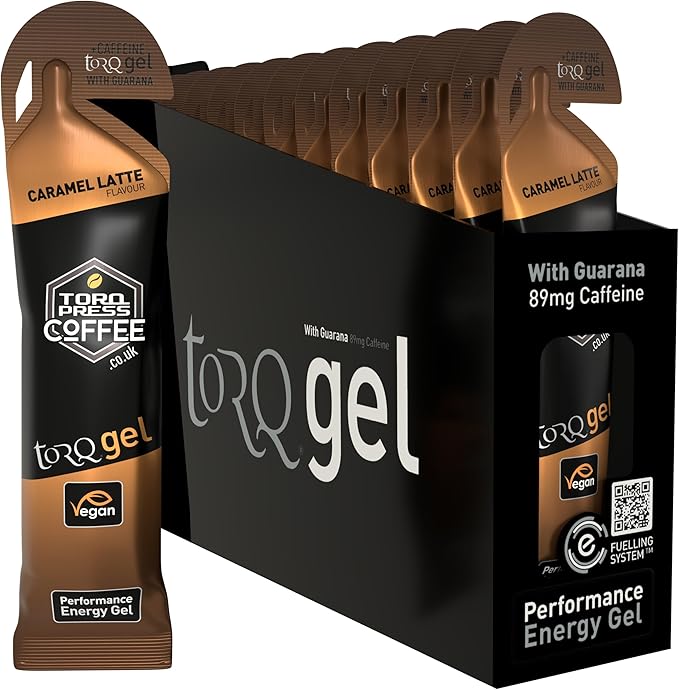 Load image into Gallery viewer, Torq gel caramel latte met guarana (doos 15)
