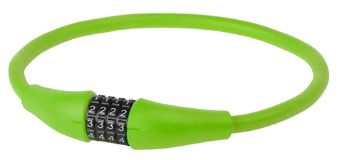 Cable combination lock M-Wave Silicon 900 x 12mm - green