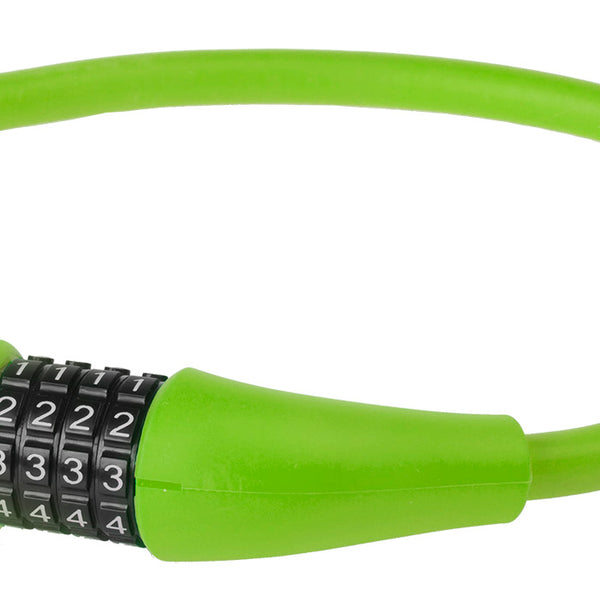 Cable combination lock M-Wave Silicon 900 x 12mm - green