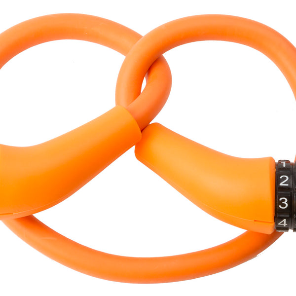 Cable combination lock M-Wave Silicon 900 x 12mm - orange