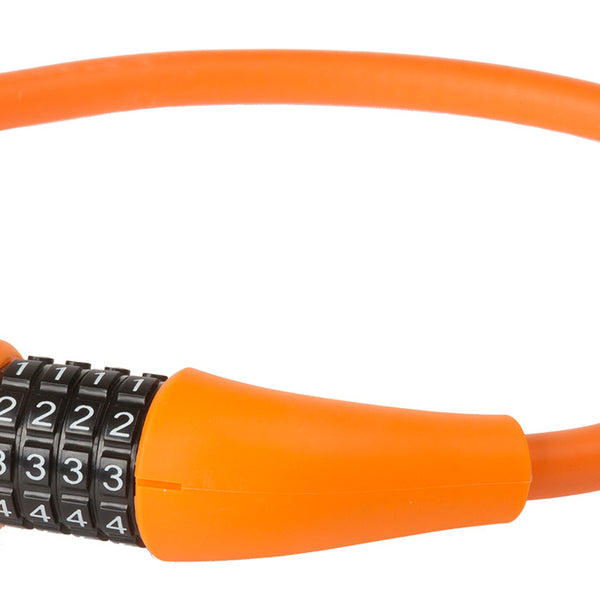 Cable combination lock M-Wave Silicon 900 x 12mm - orange