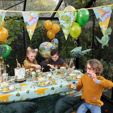 Boland papieren rietjes dino party 3 designs set a 6 stuks 20cm