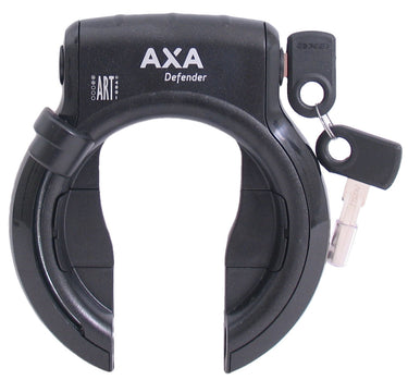 Axa ringslot defender met bosch 2 tube cilinder - glanzend zwart (werkplaatsverpakking)