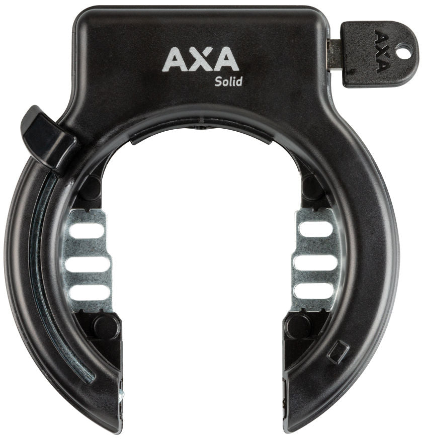 Ringslot Axa Solid Retractable met uitneembare sleutel - zwart