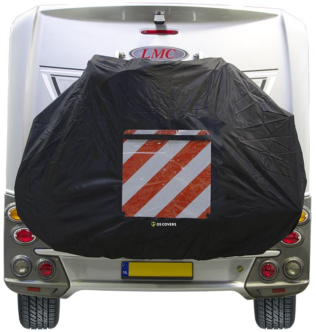 Load image into Gallery viewer, Ds covers fietsdragerhoes star met gevarenbordhouder - zwart
