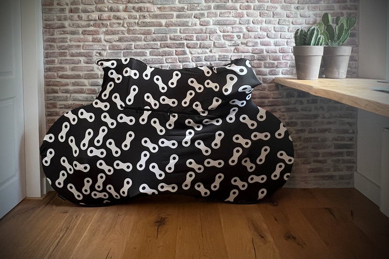 Load image into Gallery viewer, Ds covers Fietssok CHAINS geschikt voor op de fietsdrager zwart
