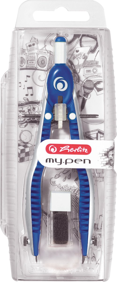 Herlitz quick-set passer my.pen blauw wit