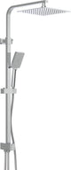 Schütte silver rain douchesysteem - regendouche - met push-button omsteller - rail van 80 tot 120 cm uittrekbaar - chroom