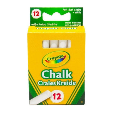 Crayola anti-stof krijtjes 12 stuks wit