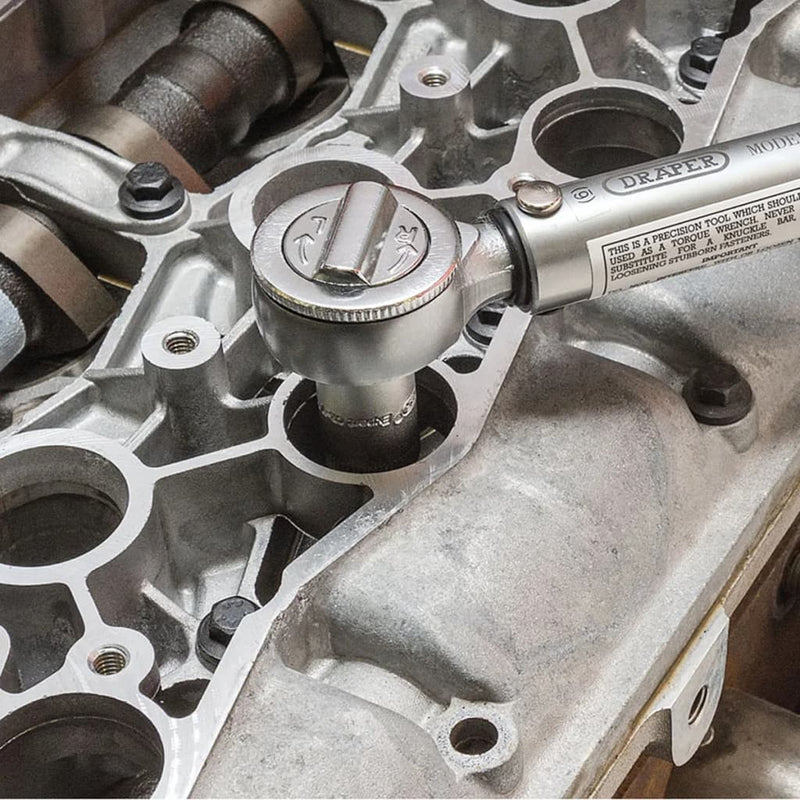 Load image into Gallery viewer, Draper tools vierkante ratel momentsleutel 3 8 zilver 34570
