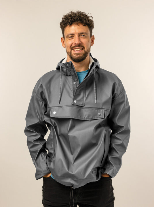 Mirage regenjas rainfall closed jacket - maat m - gemaakt van polyester soft touch - earl grey