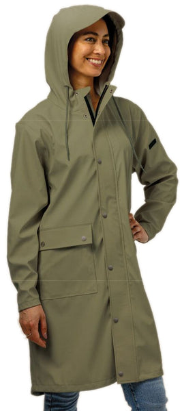 Mirage Regenjas Rainfall Trenchcoat maat XL gemaakt van polyester soft touch olive green