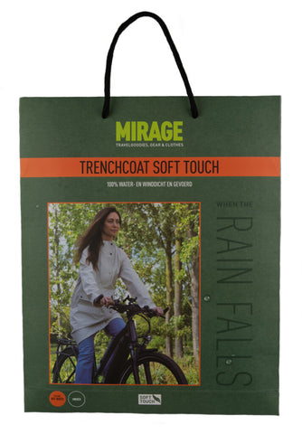 Mirage Regenjas Rainfall Trenchcoat maat L gemaakt van polyester soft touch olive green