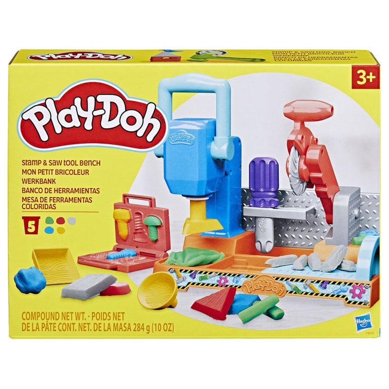 Load image into Gallery viewer, Hasbro play-doh stempelen en zagen speelset - boetseerklei - kindergereedschap
