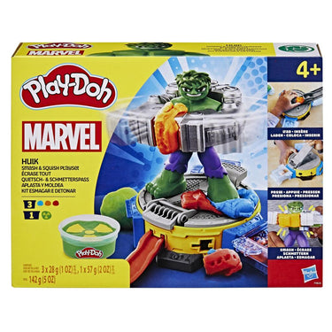 Play-doh marvel hulk smash squish speelset - 4 kleipotjes