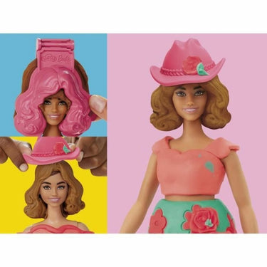 Play-doh -set barbie bloemen en franjes - maak poppenkleertjes - boetseerklei