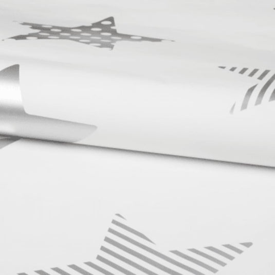 Noordwand behang kids @ home superstar zilverkleurig en wit