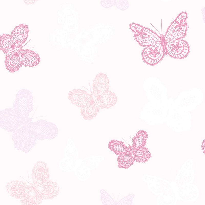 Load image into Gallery viewer, Noordwand Noordwand Behang @ Home Butterfly roze
