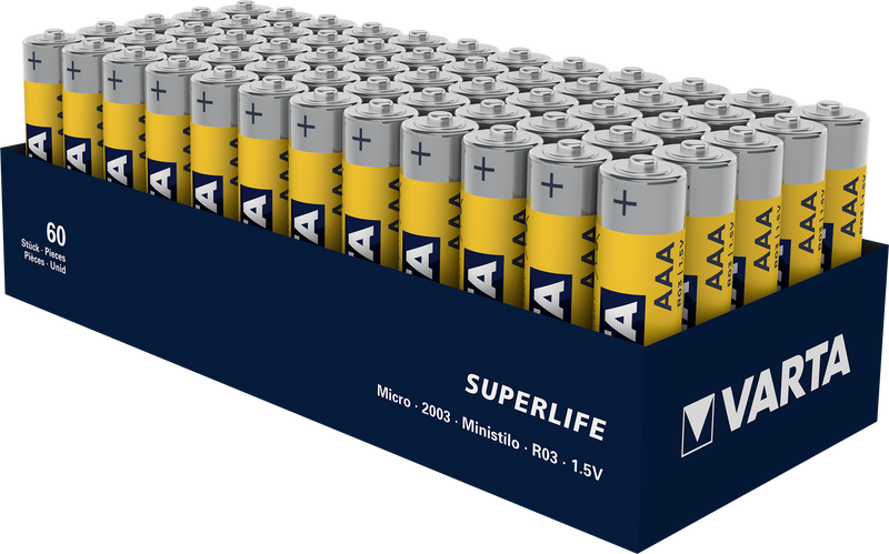 Load image into Gallery viewer, Varta aaa batterij r3 superlife wp doos a 60
