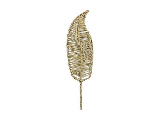 Dijk natural collections wanddeco bladvorm gemaakt van natuurlijk materiaal l118cm naturel