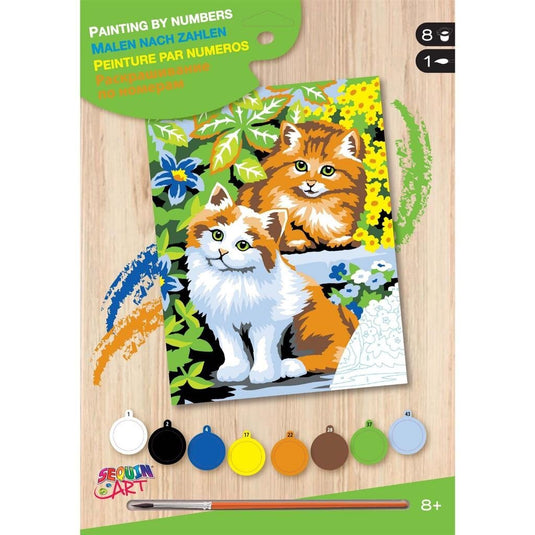 Sequin art schilderen op nummer kittens