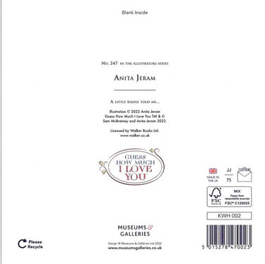 Kaart+envelop raad eens, vogel 16x16 cm