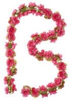 Basil Flower Garland - floral strand - fuchsia