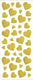 Creativ company creotime glitterstickers hartjes goud 10 x 24 cm 84-delig