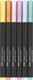 Faber-castell brushpennen - black edition - 6 stuks in karton etui - pastel kleuren - fc-116453
