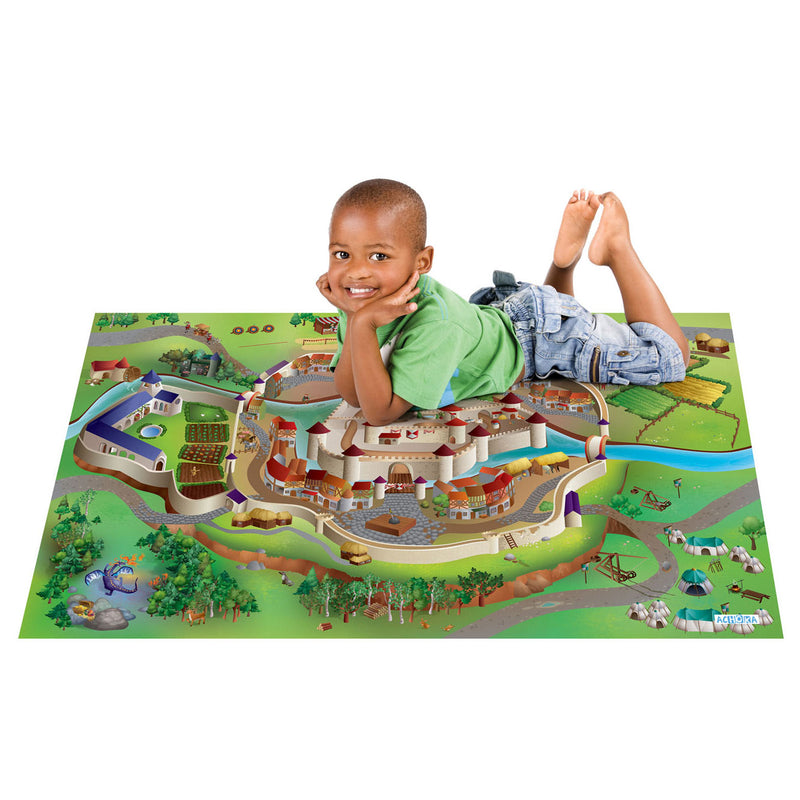 Load image into Gallery viewer, Achoka speelkleed kasteel middeleeuwen, 100x150cm
