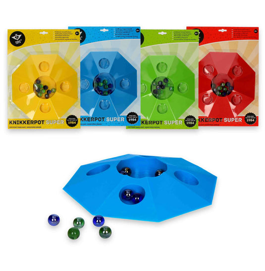 Engelhart knikkerpot groot inclusief 10 knikkers 4 assortie