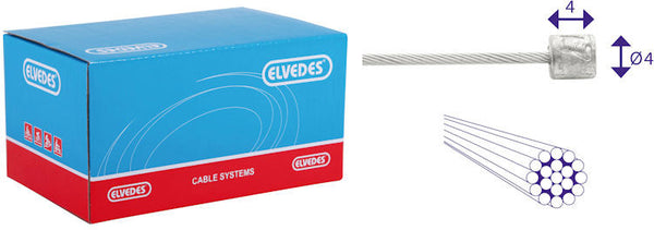 Shift inner cable Elvedes 3000mm stainless steel Ø1.1mm Shimano / Sram N-nipple (on card)