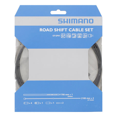 Shimano versnellingskabelset race rvs zwart