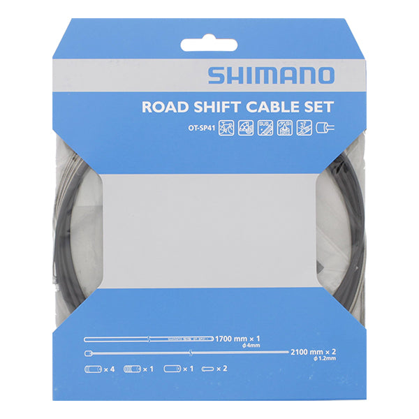 Shimano versnellingskabelset race rvs zwart