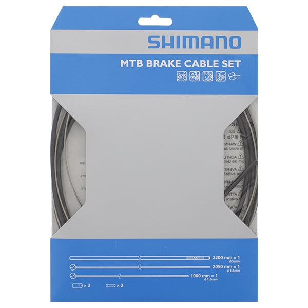 Brake Cable Set Shimano MTB Stainless Steel - Black